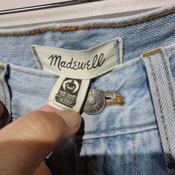 Madewell Sz 28 Perfect Vintage Jeans High Rise Tapered Denim Light Wash C2819 - Picture 5 of 9